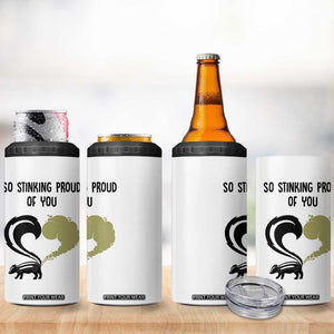 Funny Skunk Graduation 4 in 1 Can Cooler Tumbler So Stinking Proud Of You TB10 Print Your Wear