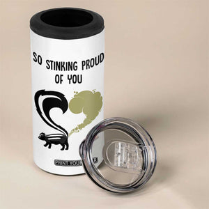 Funny Skunk Graduation 4 in 1 Can Cooler Tumbler So Stinking Proud Of You TB10 Print Your Wear