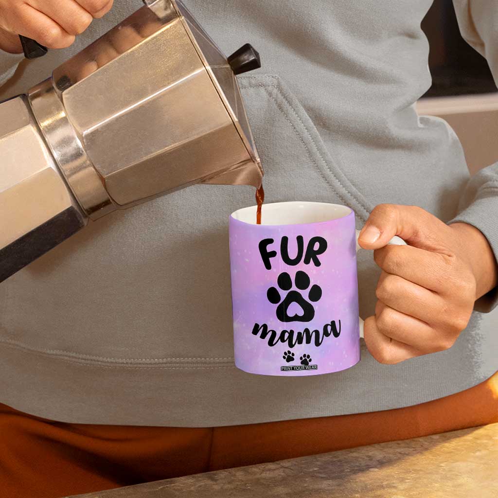 Fur Mama Coffee Mug Cat Dog Mom Gifts For New Puppy Fur Baby Owners TB10 Print Your Wear