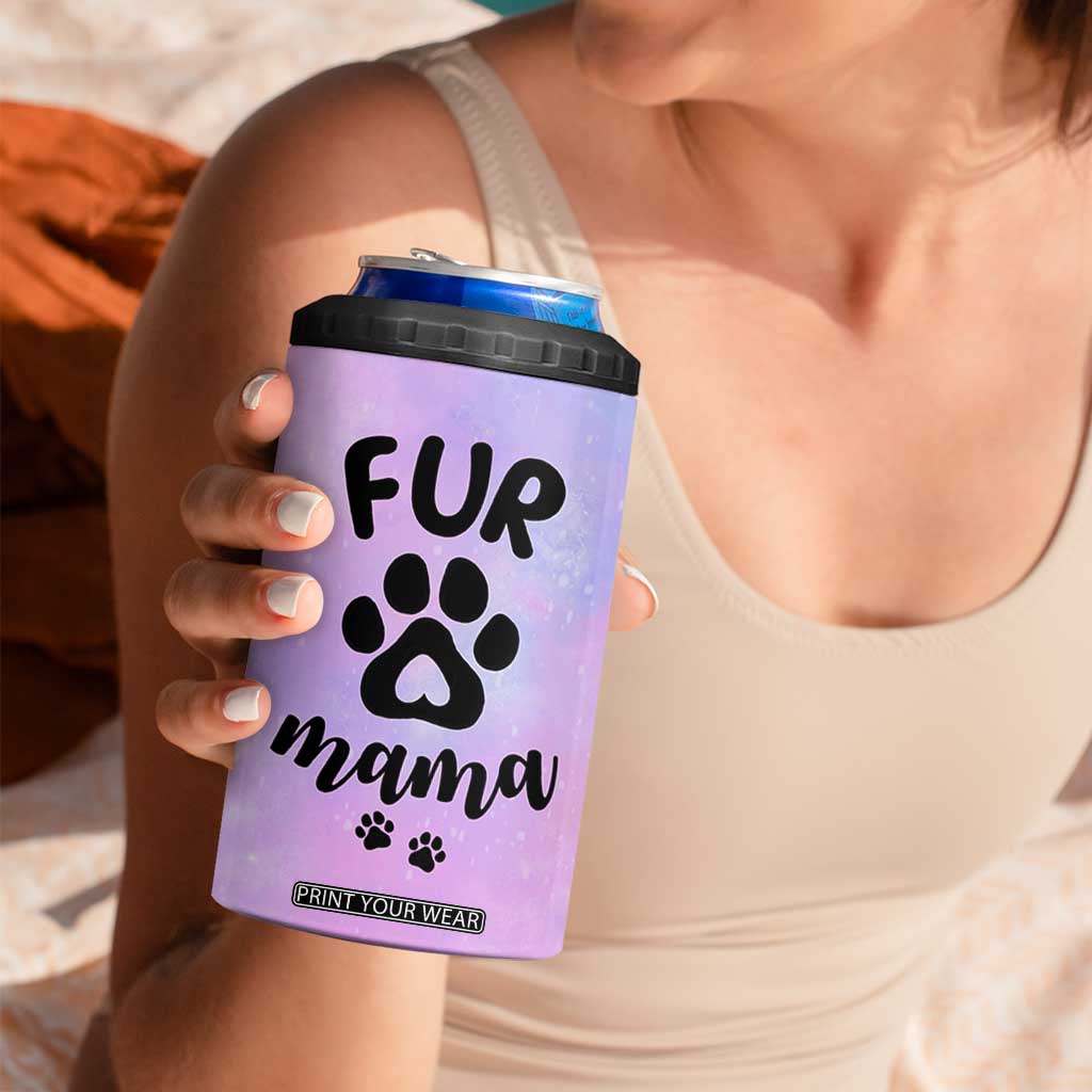 Fur Mama 4 in 1 Can Cooler Tumbler Cat Dog Mom Gifts For New Puppy Fur Baby Owners TB10 Print Your Wear
