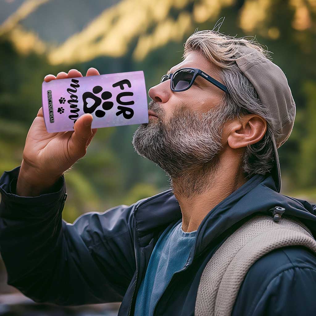 Fur Mama 4 in 1 Can Cooler Tumbler Cat Dog Mom Gifts For New Puppy Fur Baby Owners TB10 Print Your Wear