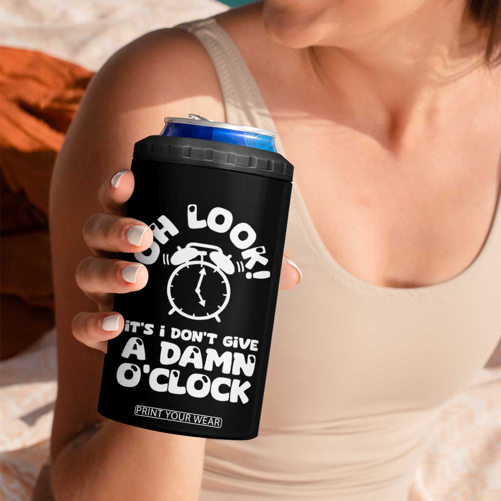 Funny Retirement Gifts 4 in 1 Can Cooler Tumbler Oh Look Its I Dont Give a Damn O Clock Retired Coworker Gag Gifts TB10 Print Your Wear