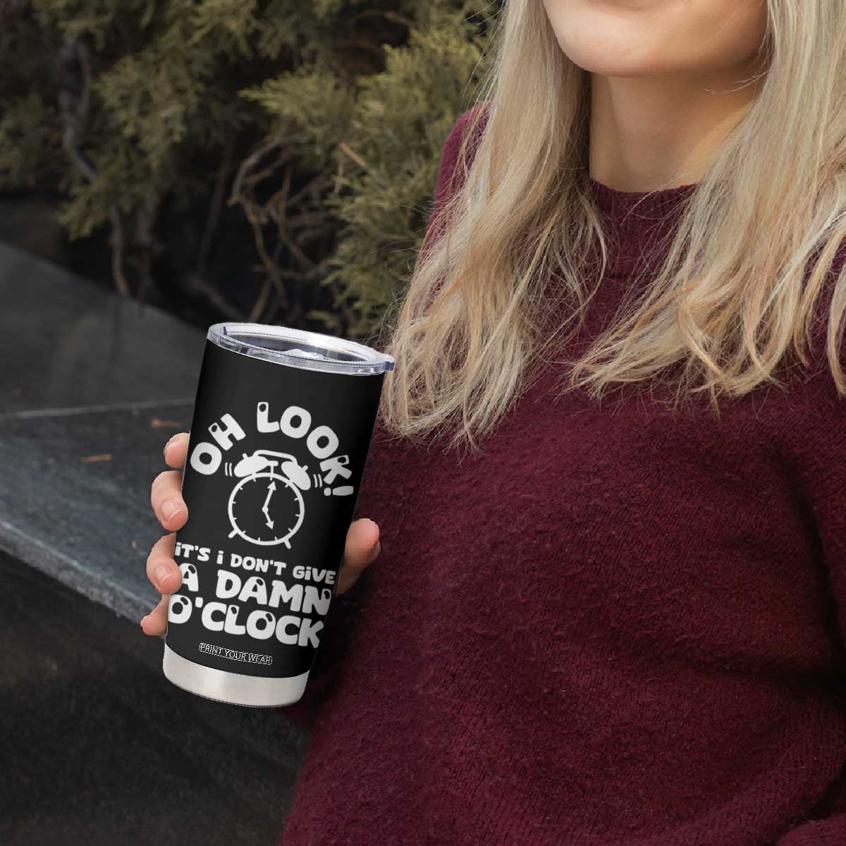 Funny Retirement Gifts Tumbler Cup Oh Look Its I Dont Give a Damn O Clock Retired Coworker Gag Gifts TB10 Print Your Wear