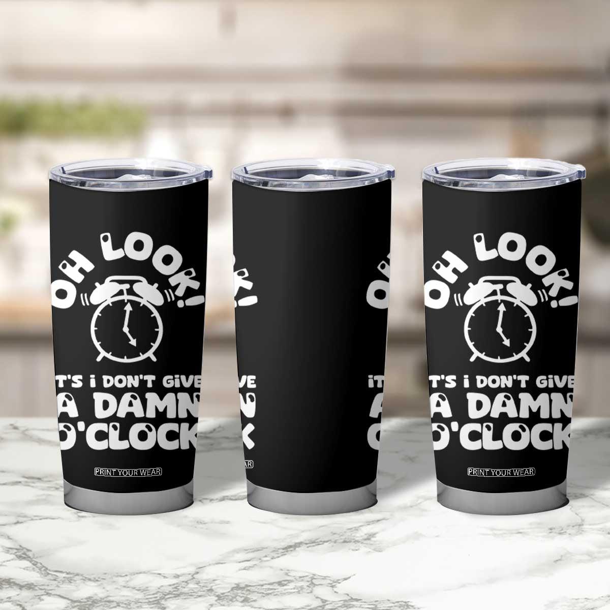 Funny Retirement Gifts Tumbler Cup Oh Look Its I Dont Give a Damn O Clock Retired Coworker Gag Gifts TB10 Print Your Wear