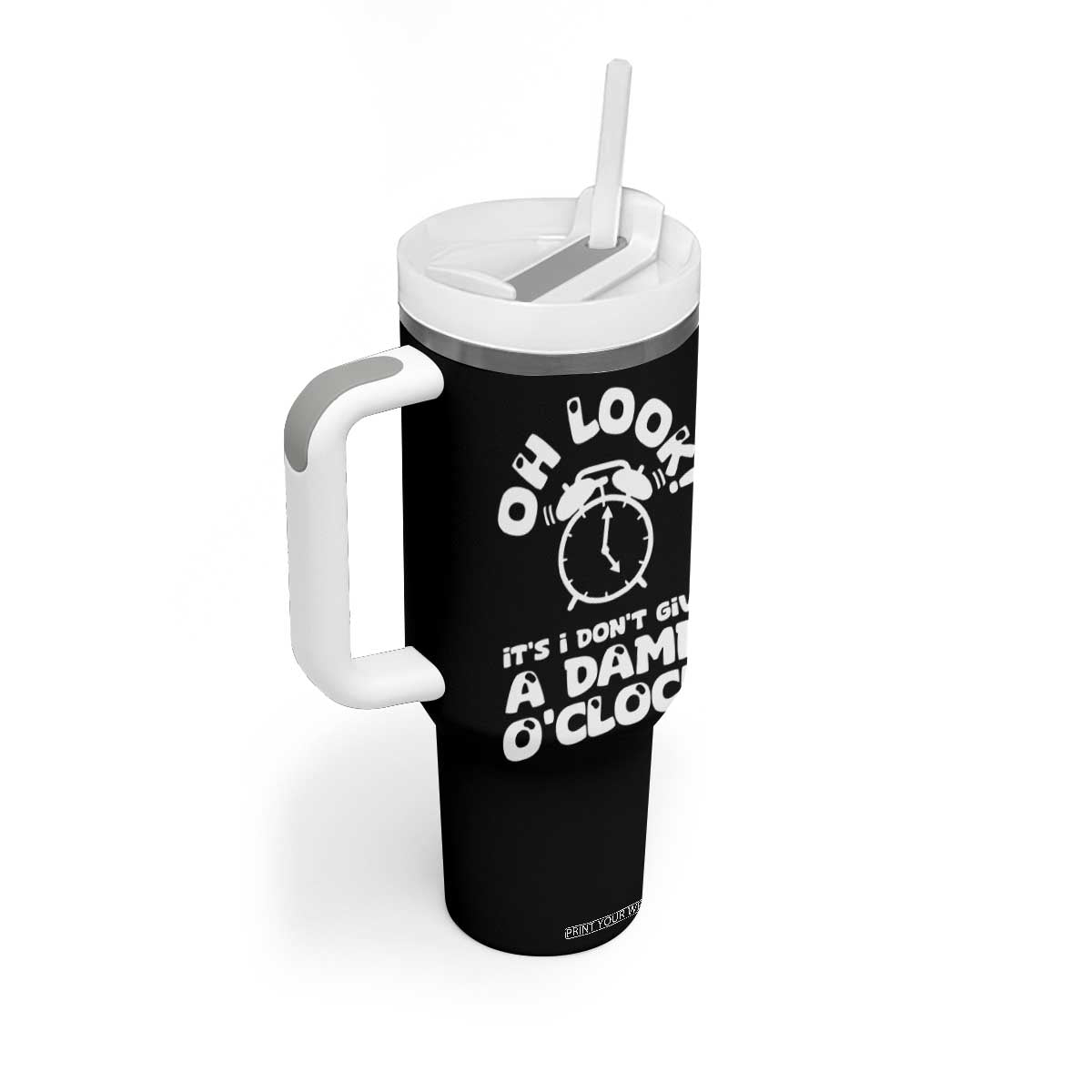 Funny Retirement Gifts Tumbler With Handle Oh Look Its I Dont Give a Damn O Clock Retired Coworker Gag Gifts TB10 Print Your Wear