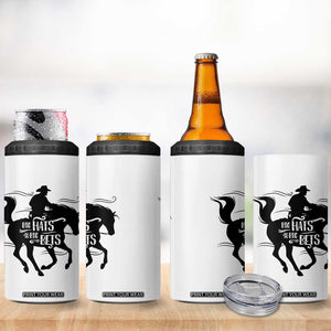 Funny Horse Racing 4 in 1 Can Cooler Tumbler Big Hats Big Bets Derby Party TB10 Print Your Wear