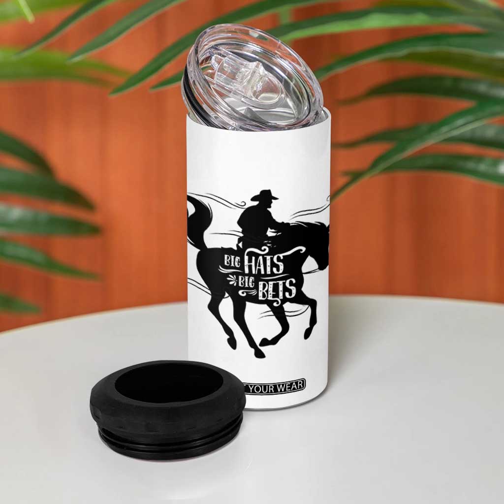Funny Horse Racing 4 in 1 Can Cooler Tumbler Big Hats Big Bets Derby Party TB10 Print Your Wear