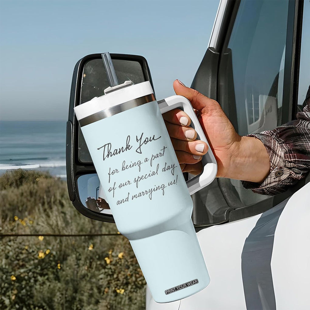 Wedding Host Tumbler With Handle Best Officiant Ever Present To That Special Person Performing The Marriage TB10 Print Your Wear