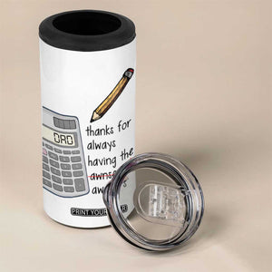 Funny Dads Favorite Sayings 4 in 1 Can Cooler Tumbler Dadisms Written in a Top Ten List TB10 Print Your Wear