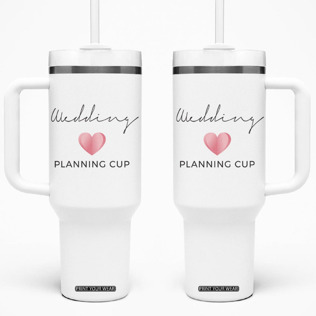 Wedding Shower Tumbler With Handle Wedding Planning Cup Engagement Gifts for Couples TB10 One Size: 40 oz White Print Your Wear