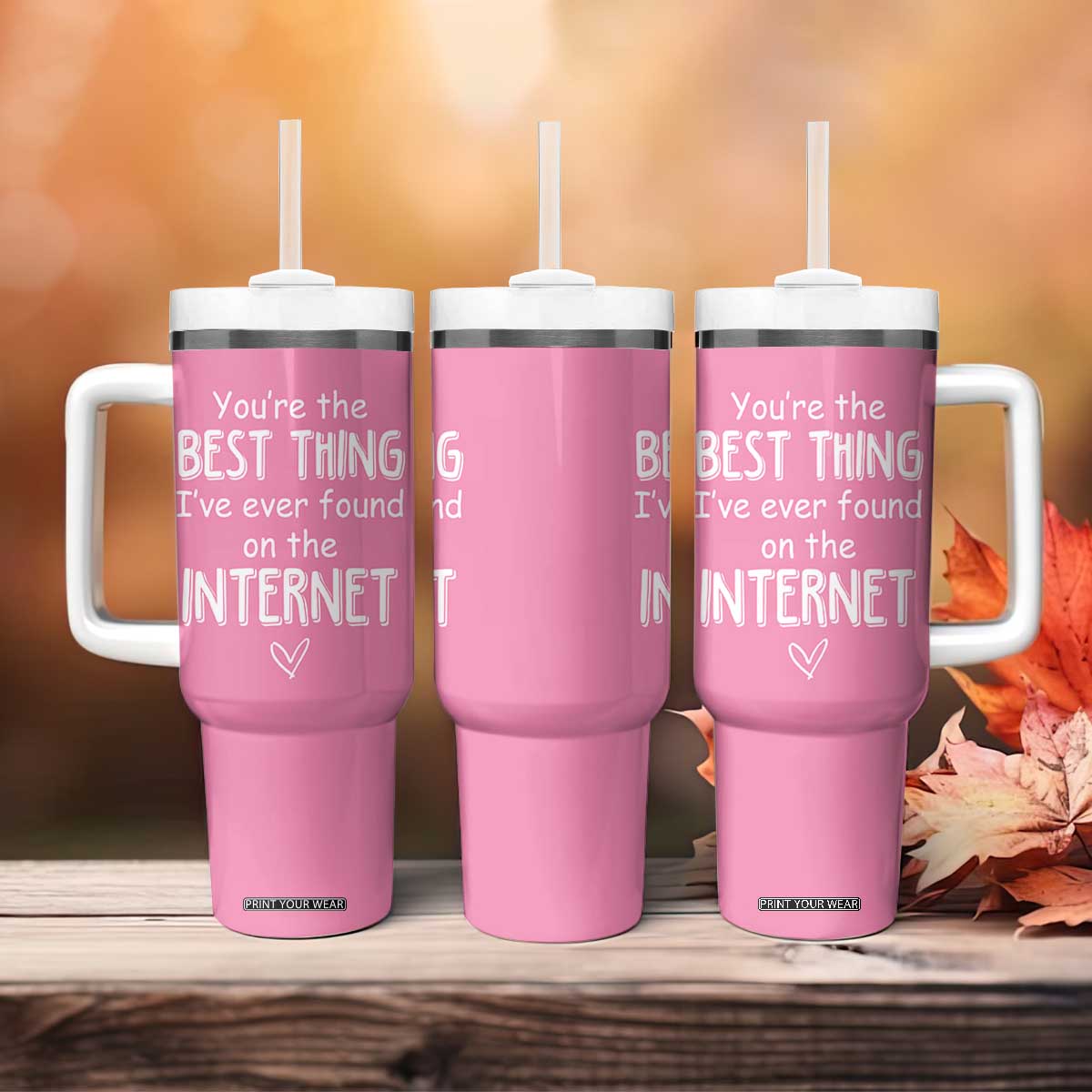 Valentines Gifts for Her Tumbler With Handle You Are The Best Thing I Ever Found On The Internet TB10 Print Your Wear