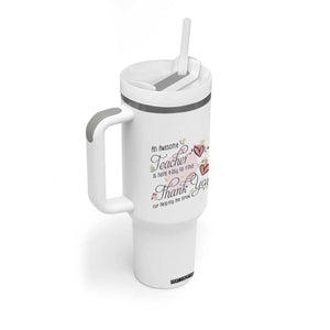 Best Teacher Appreciation Gifts Tumbler With Handle Thank You For Helping Me Grow TB10 Print Your Wear