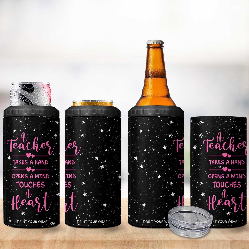 Teacher 4 in 1 Can Cooler Tumbler Funny Valentines Graduation Retirement Appreciation Gifts From Students TB10 Print Your Wear