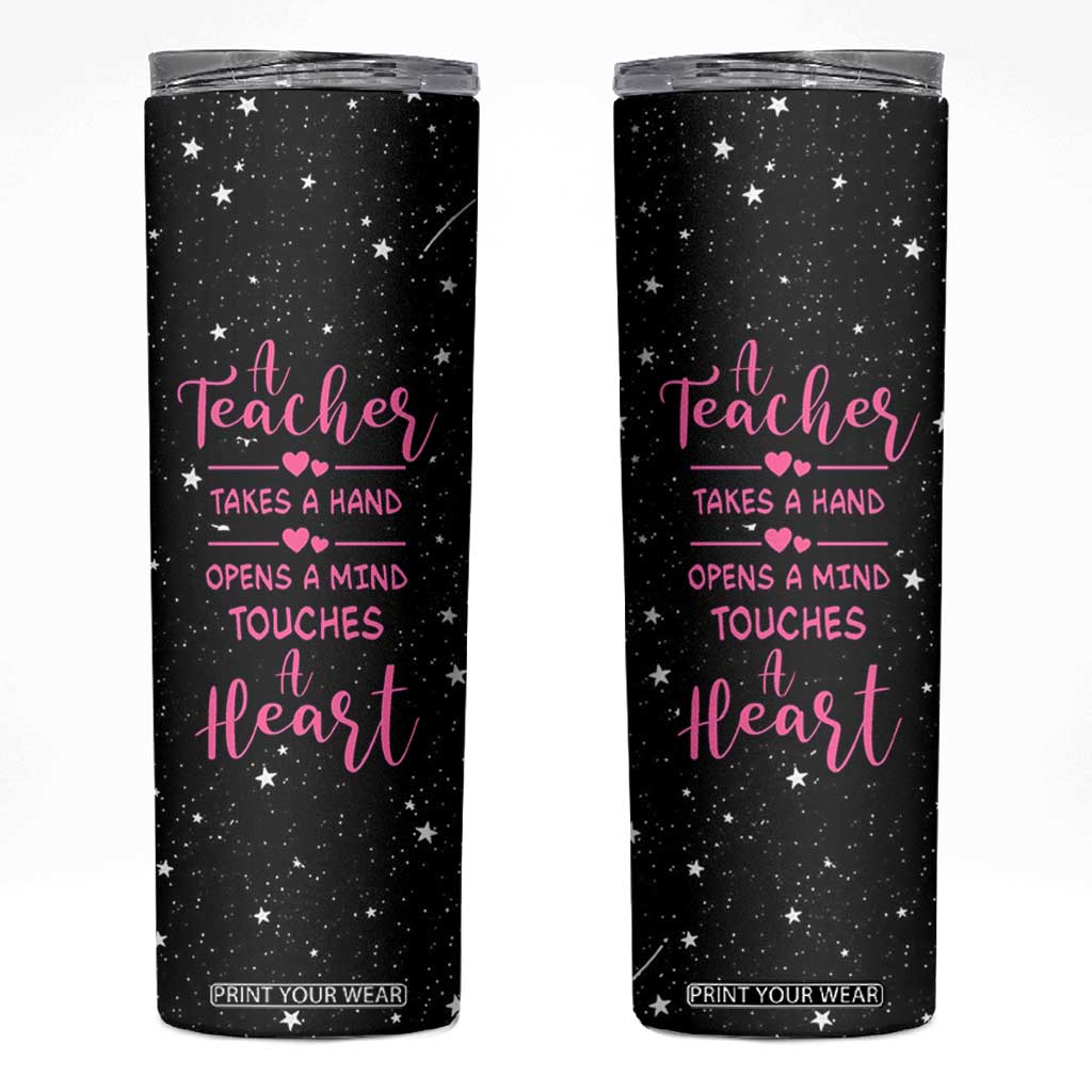 Teacher Skinny Tumbler Funny Valentines Graduation Retirement Appreciation Gifts From Students TB10 Black Print Your Wear