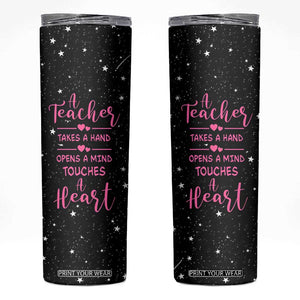 Teacher Skinny Tumbler Funny Valentines Graduation Retirement Appreciation Gifts From Students TB10 Black Print Your Wear