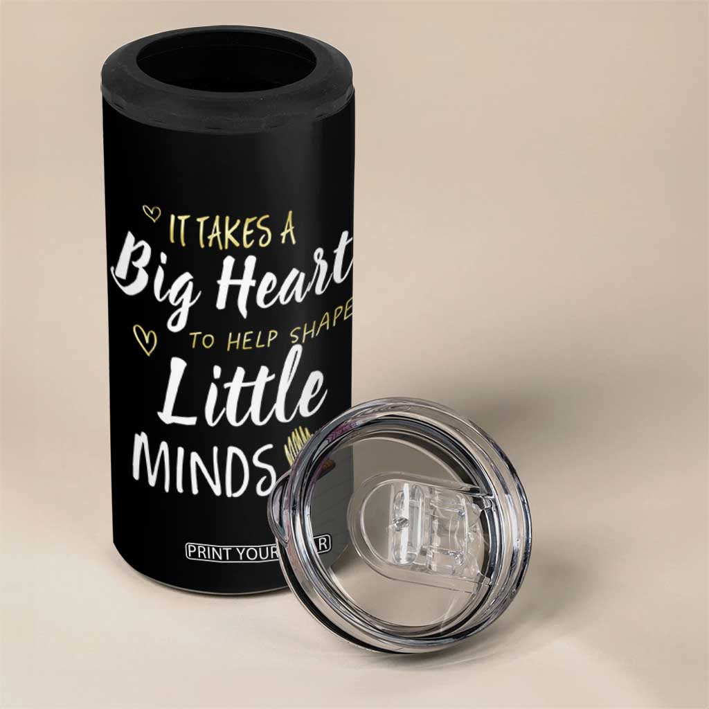 Teacher 4 in 1 Can Cooler Tumbler It Takes a Big Heart Teachers Day Graduation Gifts TB10 Print Your Wear