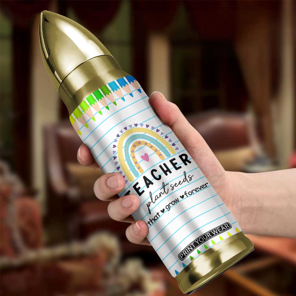 Best Teacher Appreciation Gifts Bullet Tumbler Helping Little Minds Grow Forever TB10 Print Your Wear