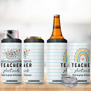 Best Teacher Appreciation Gifts 4 in 1 Can Cooler Tumbler Helping Little Minds Grow Forever TB10 Print Your Wear