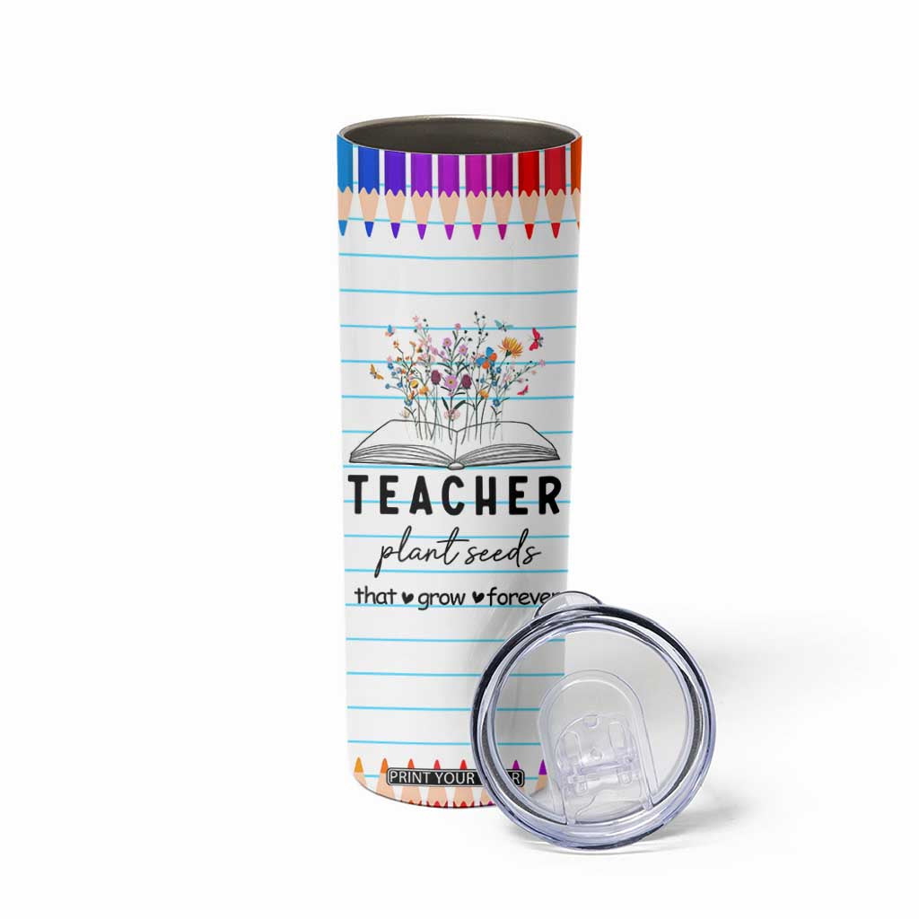 Best Teacher Appreciation Gifts Skinny Tumbler Helping Little Minds Grow Forever TB10 Print Your Wear
