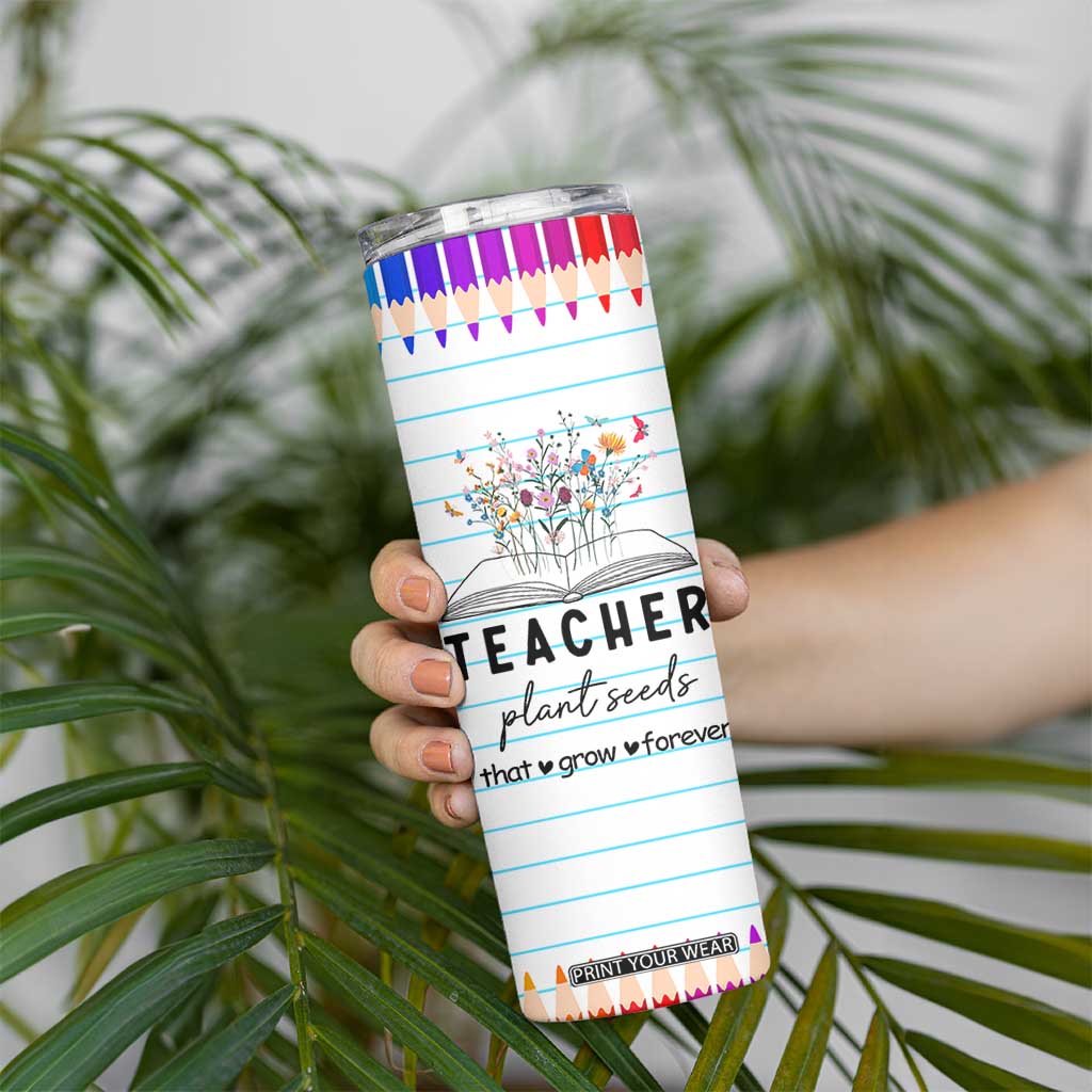 Best Teacher Appreciation Gifts Skinny Tumbler Helping Little Minds Grow Forever TB10 Print Your Wear