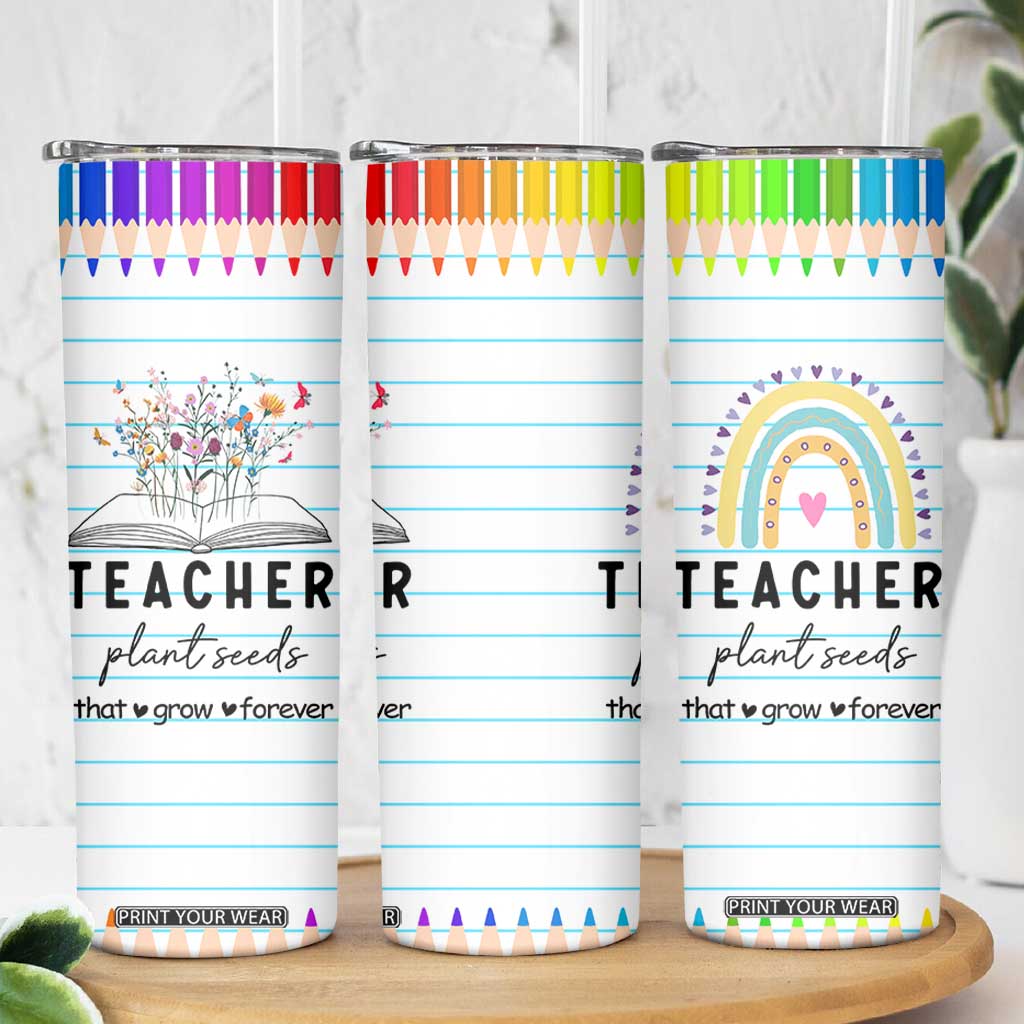 Best Teacher Appreciation Gifts Skinny Tumbler Helping Little Minds Grow Forever TB10 Print Your Wear