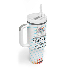 Best Teacher Appreciation Gifts Tumbler With Handle Helping Little Minds Grow Forever TB10 Print Your Wear