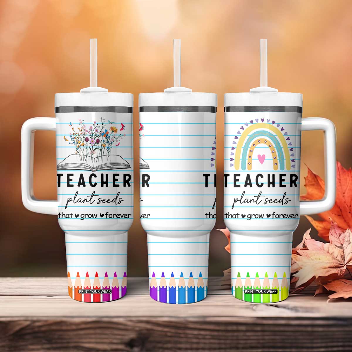 Best Teacher Appreciation Gifts Tumbler With Handle Helping Little Minds Grow Forever TB10 Print Your Wear