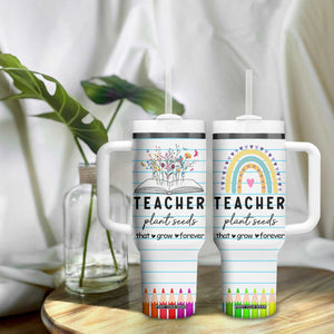 Best Teacher Appreciation Gifts Tumbler With Handle Helping Little Minds Grow Forever TB10 Print Your Wear