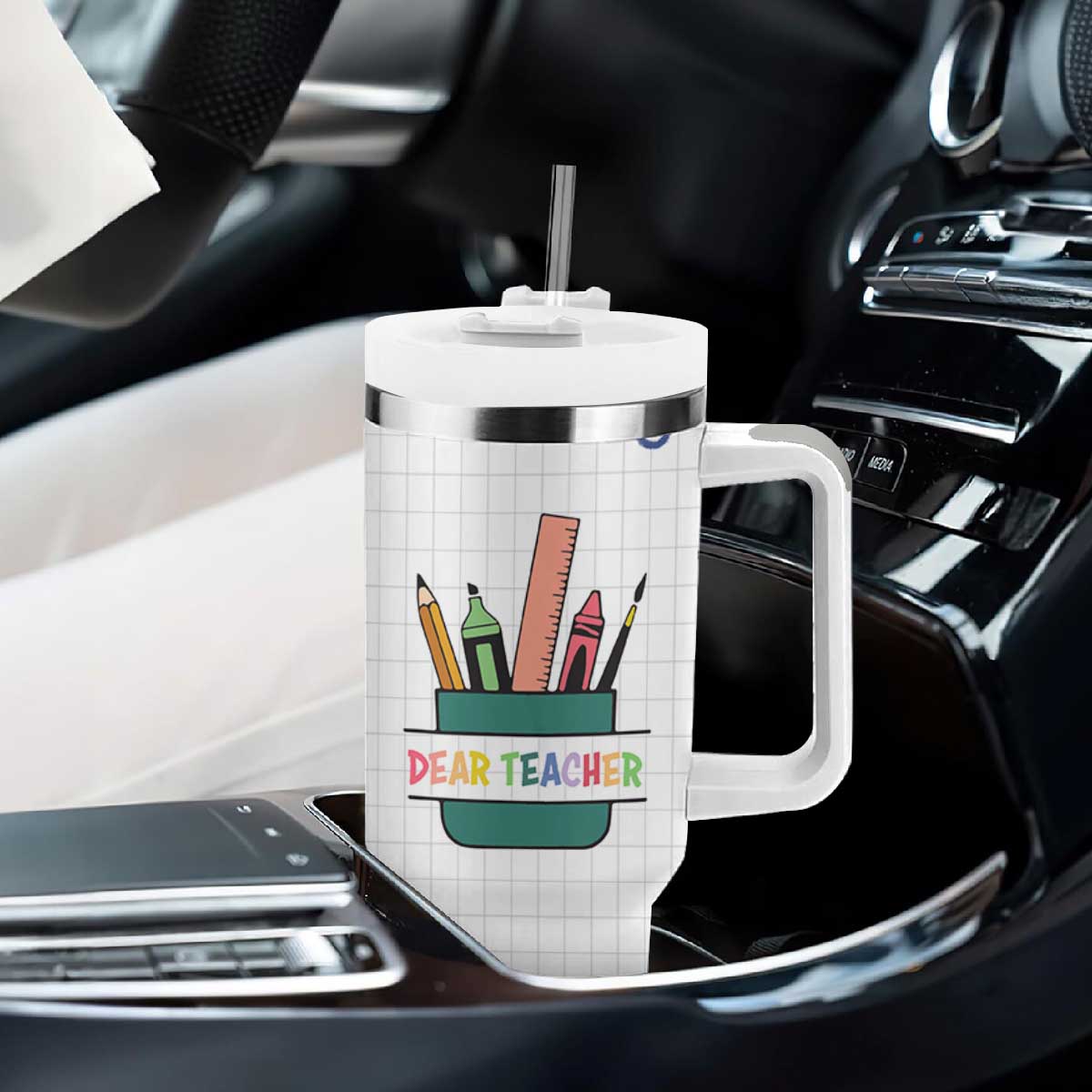 Teacher Tumbler With Handle It Takes a Big Heart Cute Teachers Day Graduation Gifts TB10 Print Your Wear