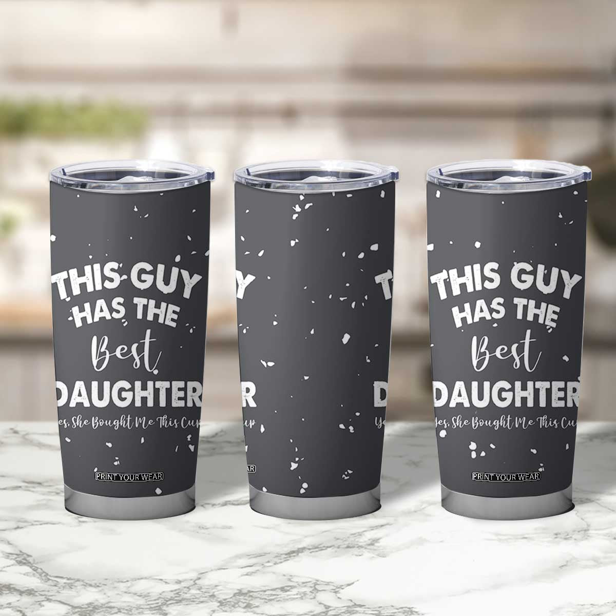 Funny Dad Gifts From Daughter Tumbler Cup This Guy Has The Best Step Daughter Fathers Day TB10 Print Your Wear