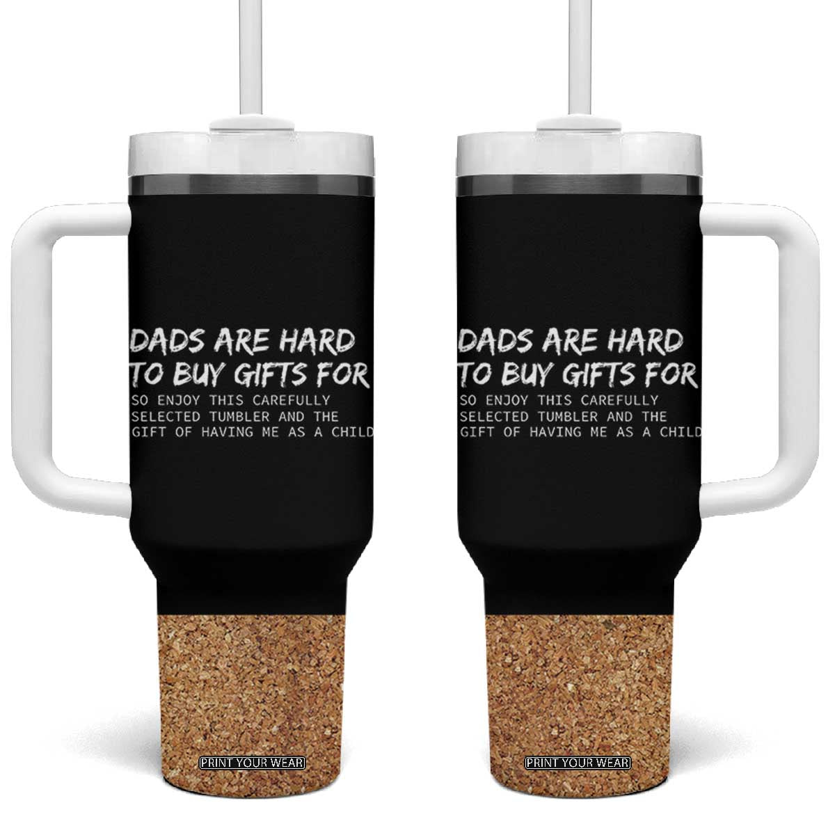 Funny Father's Day Gift For Dad Tumbler With Handle Christmas Birthday Gifts From Daughter Son TB10 One Size: 40 oz Black Print Your Wear