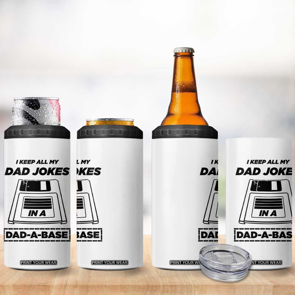 Funny Dad Joke 4 in 1 Can Cooler Tumbler Dad-a-Base Father's Day Gift For Dad TB10 Print Your Wear