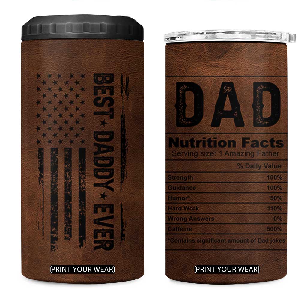 Funny Father's Day Gift For Daddy 4 in 1 Can Cooler Tumbler Christmas Birthday Gifts For Dad From Daughter Son TB10 One Size: 16 oz Brown Print Your Wear