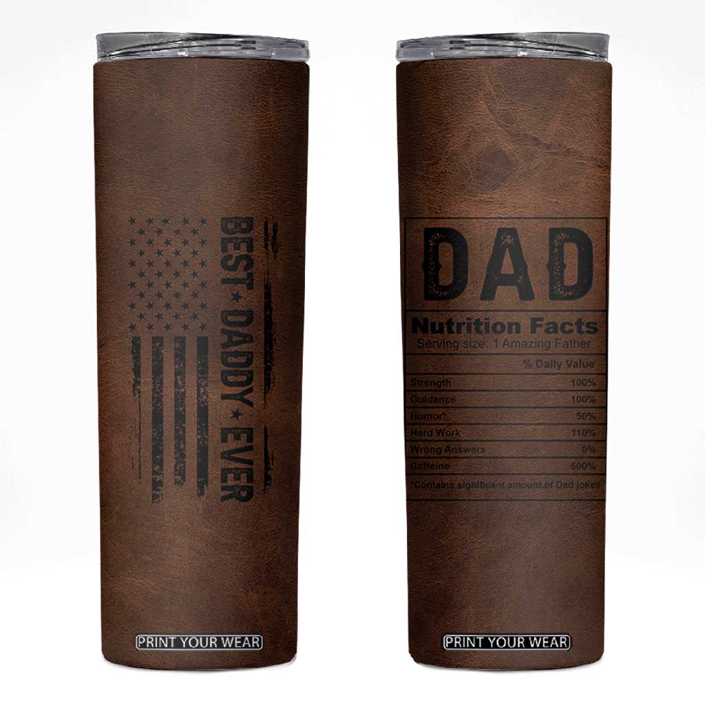 Funny Father's Day Gift For Daddy Skinny Tumbler Christmas Birthday Gifts For Dad From Daughter Son TB10 Brown Print Your Wear