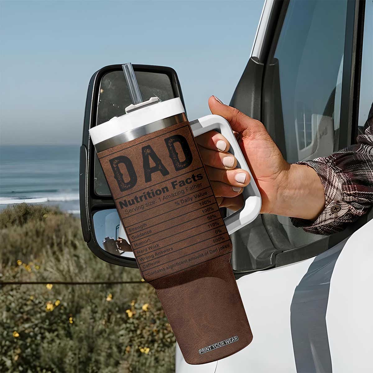 Funny Father's Day Gift For Daddy Tumbler With Handle Christmas Birthday Gifts For Dad From Daughter Son TB10 Print Your Wear