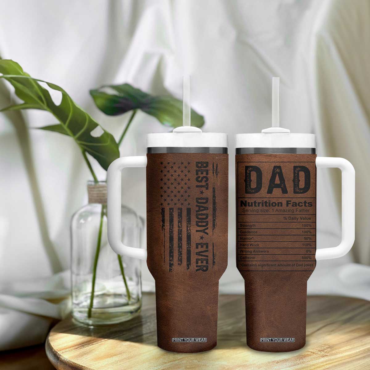 Funny Father's Day Gift For Daddy Tumbler With Handle Christmas Birthday Gifts For Dad From Daughter Son TB10 Print Your Wear
