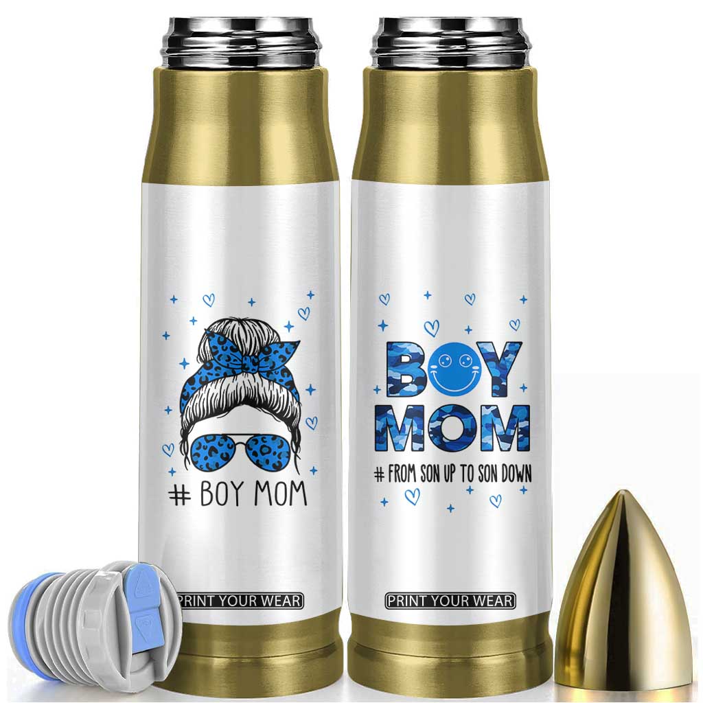 Boy Mom Bullet Tumbler First Mothers Day Gifts for New Moms Boy Mama TB10 White Print Your Wear