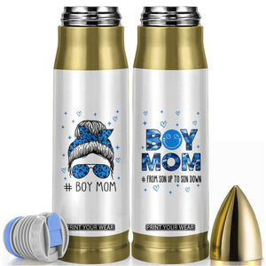 Boy Mom Bullet Tumbler First Mothers Day Gifts for New Moms Boy Mama TB10 White Print Your Wear