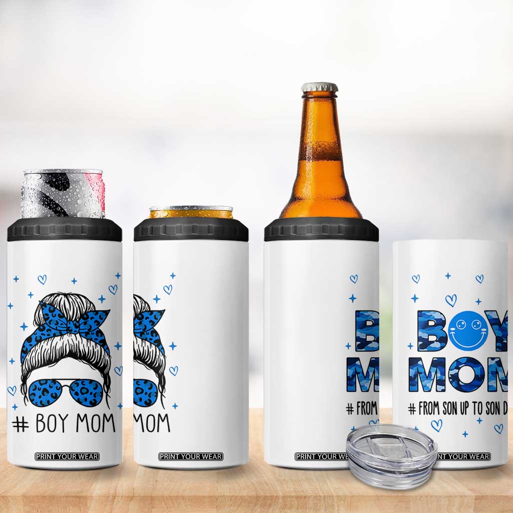 Boy Mom 4 in 1 Can Cooler Tumbler First Mothers Day Gifts for New Moms Boy Mama TB10 Print Your Wear
