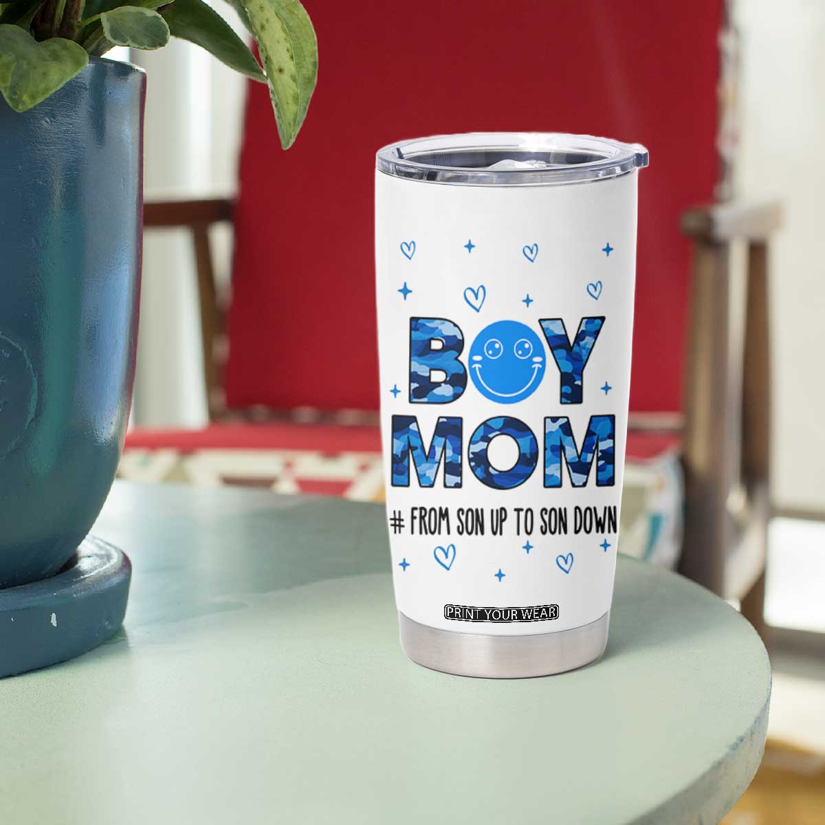 Boy Mom Tumbler Cup First Mothers Day Gifts for New Moms Boy Mama TB10 Print Your Wear