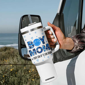 Boy Mom Tumbler With Handle First Mothers Day Gifts for New Moms Boy Mama TB10 Print Your Wear