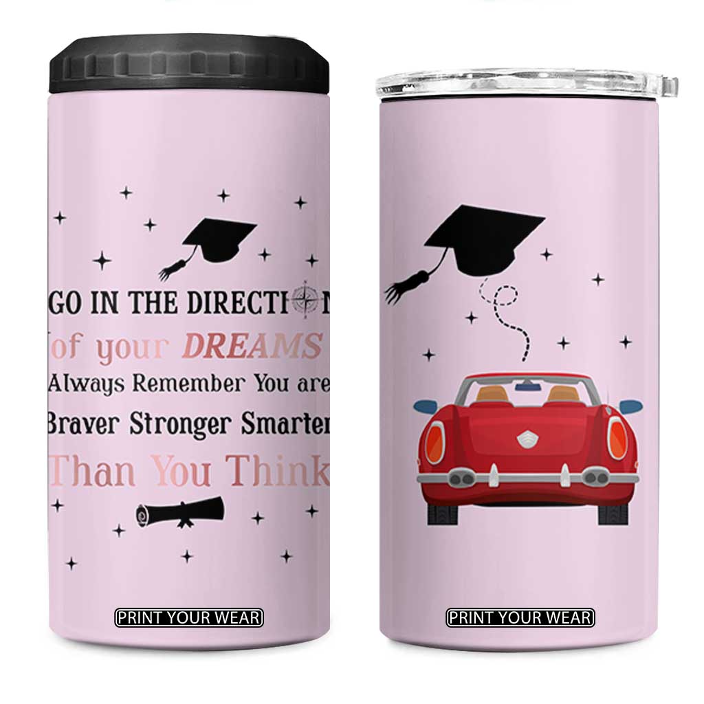 Graduation Gifts For Her 4 in 1 Can Cooler Tumbler Masters Degree College High School PhD Grad Gift TB10 One Size: 16 oz Pink Print Your Wear