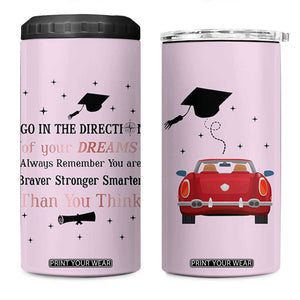 Graduation Gifts For Her 4 in 1 Can Cooler Tumbler Masters Degree College High School PhD Grad Gift TB10 One Size: 16 oz Pink Print Your Wear