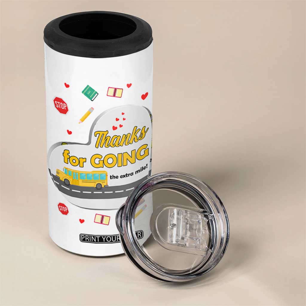 Bus Driver Gifts 4 in 1 Can Cooler Tumbler School Bus Driver Christmas Appreciation Retired Drivers Gift TB10 Print Your Wear