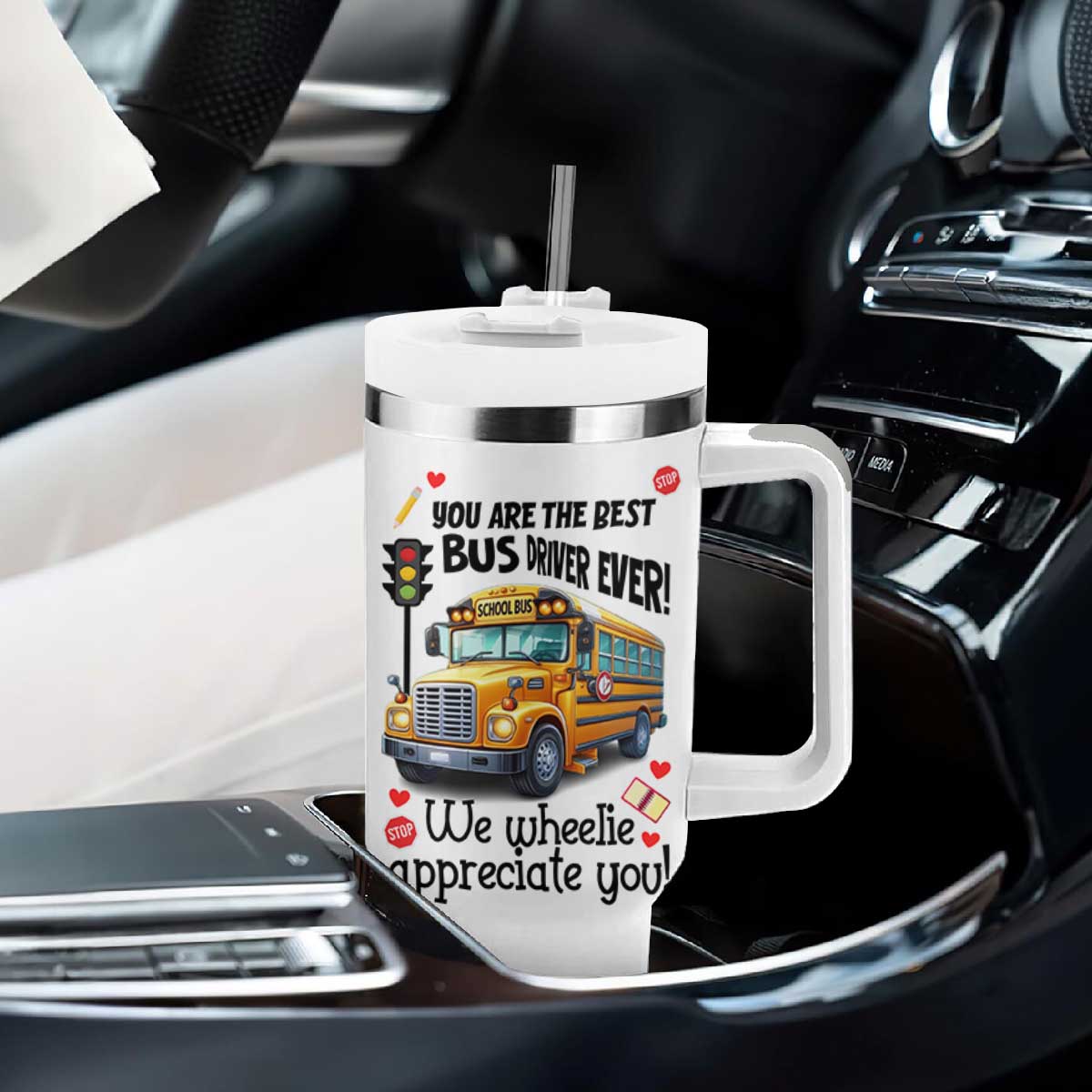 Bus Driver Gifts Tumbler With Handle School Bus Driver Christmas Appreciation Retired Drivers Gift TB10 Print Your Wear