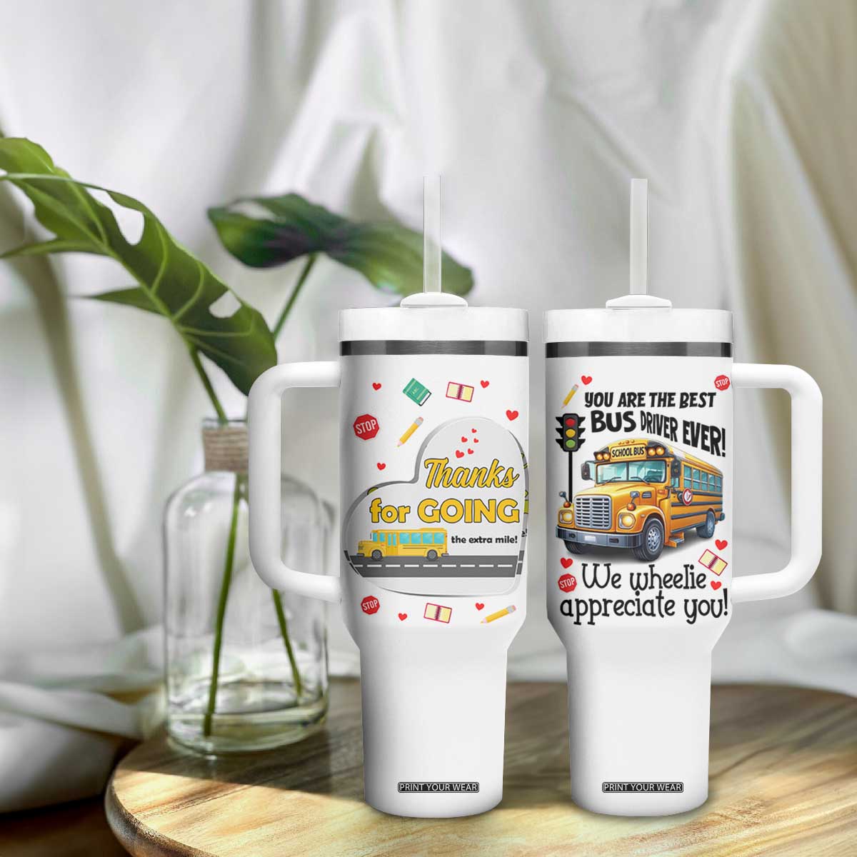 Bus Driver Gifts Tumbler With Handle School Bus Driver Christmas Appreciation Retired Drivers Gift TB10 Print Your Wear
