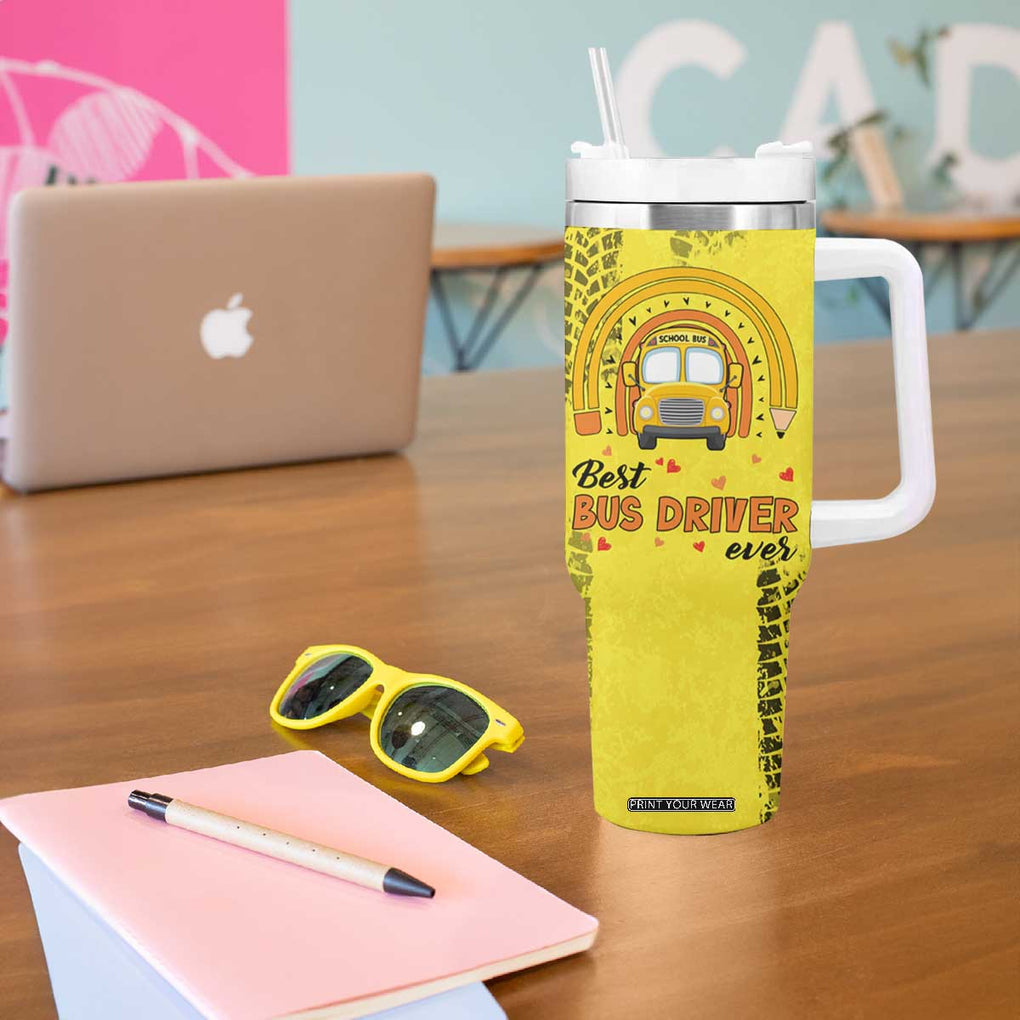 Best Bus Driver Ever Appreciation Tumbler With Handle They See Me Rollin They Waiting Job Pride TB10 Print Your Wear