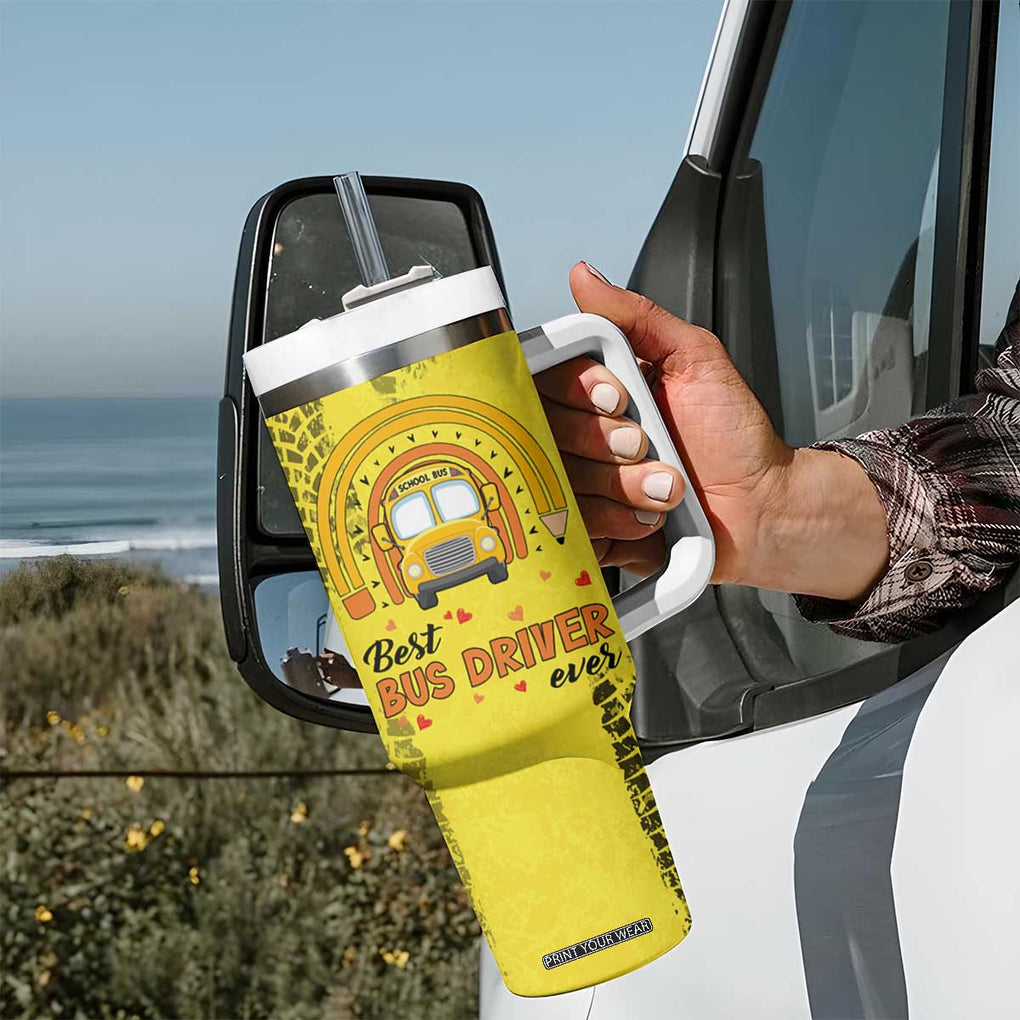 Best Bus Driver Ever Appreciation Tumbler With Handle They See Me Rollin They Waiting Job Pride TB10 Print Your Wear