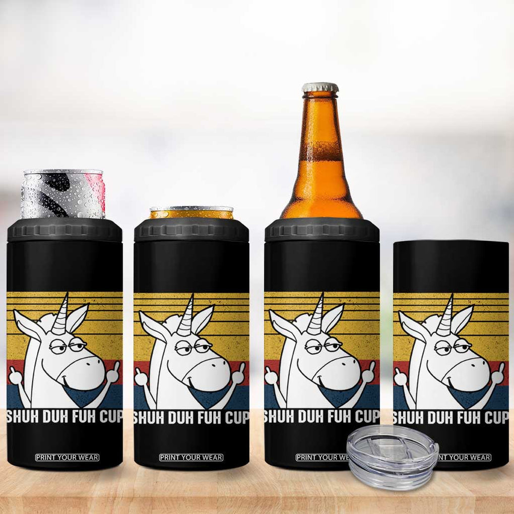 Funny Rude 4 in 1 Can Cooler Tumbler Shu Duh Fuh Cup Funny Gag Gifts for Friend Coworker TB10 Print Your Wear