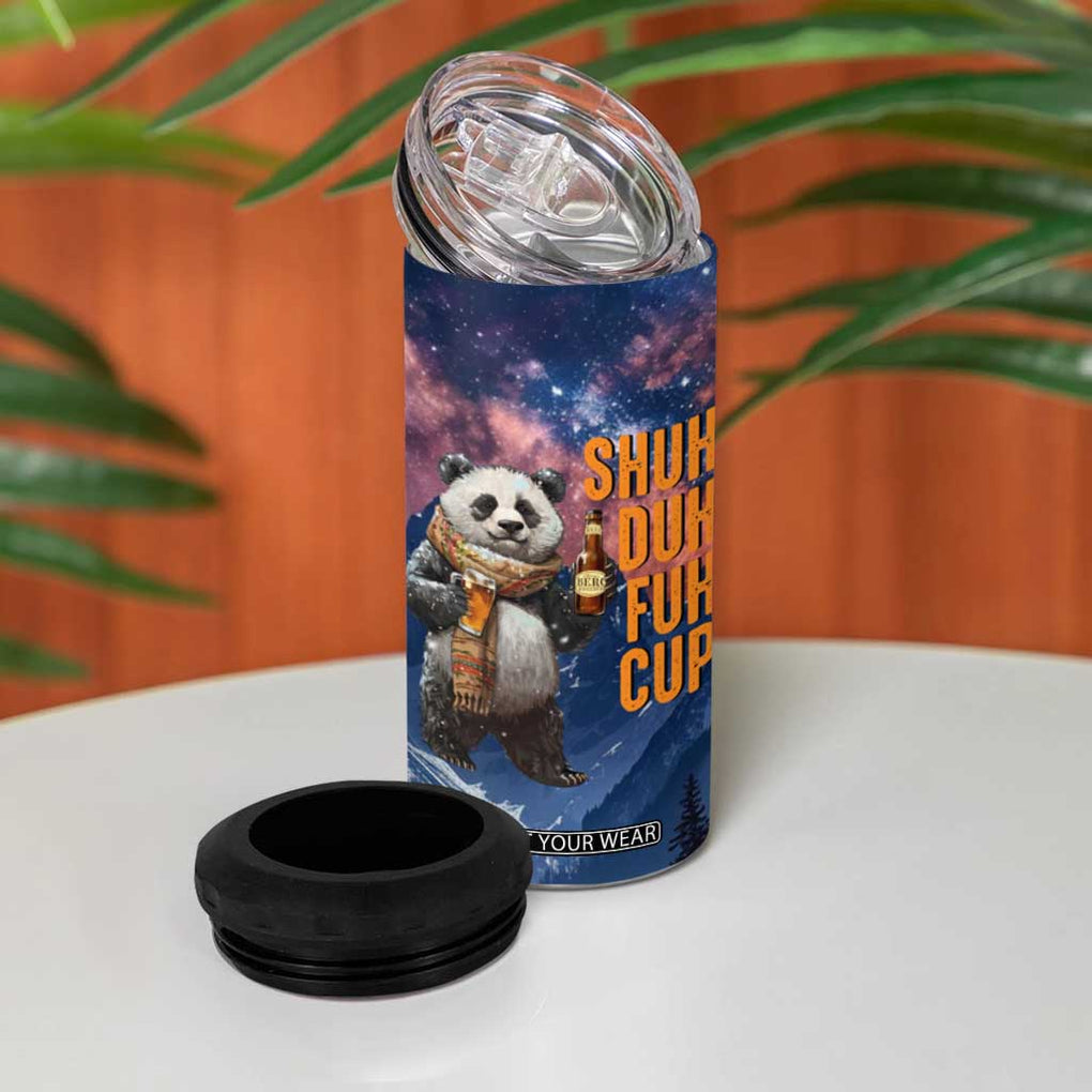 Funny Rude Bear 4 in 1 Can Cooler Tumbler Shu Duh Fuh Cup I Hate People Funny Gag Gifts for Introverts TB10 Print Your Wear